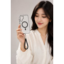 Anti Yellow Crystal Clear Camera Stand Windows Protective with Ribbon Case For Samsung Galaxy