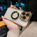 Premium transparent electroplated bumper magsafe case for  iphone  