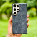 New Premium Pu Lather Camera Bumper Metal Case For Samsung