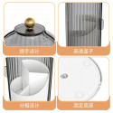 360° Rotating Luxury Makeup Brushes Holder (Transparent Black)