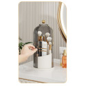 360° Rotating Luxury Makeup Brushes Holder (Transparent Black)