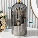360° Rotating Luxury Makeup Brushes Holder (Transparent Black)