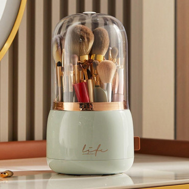 360° Rotating Portable Makeup Brushes Holder (  মিন্ট গ্রীন বা প্যাস্টেল গ্রীন)