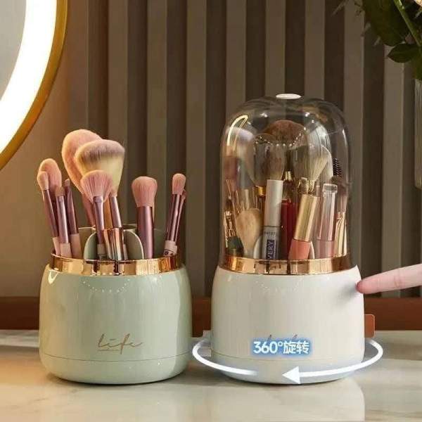 360° Rotating Portable Makeup Brushes Holder (  মিন্ট গ্রীন বা প্যাস্টেল গ্রীন)