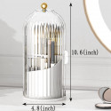 360° Rotating Luxury Makeup Brushes Holder (Transparent White)