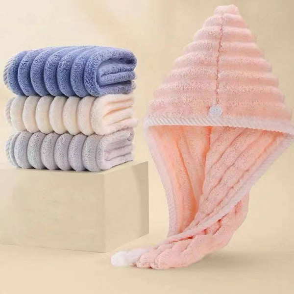 Microfiber Hair Towel (2 pcs )