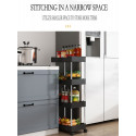 Multifunctional Trolly Rack (White & Black)