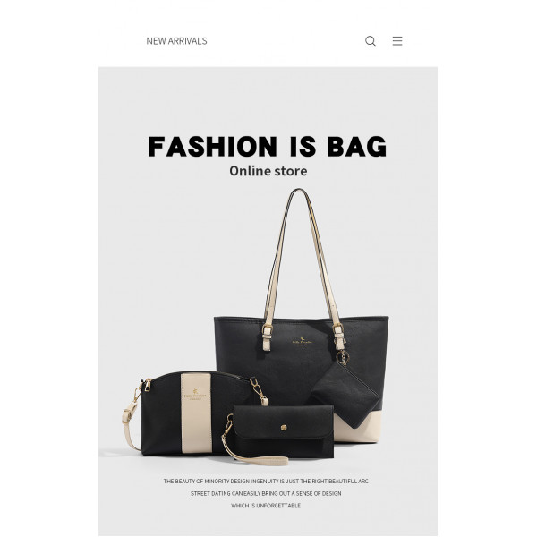 4 Pcs Set Ladies Combo Bag (Black)