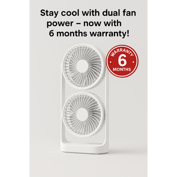 Rechargeable Dual Fan