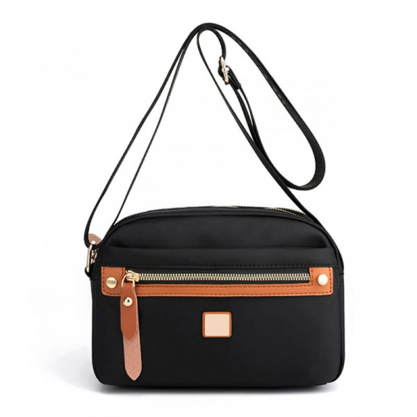 Nylon Fashion Cross-body Bag(black)