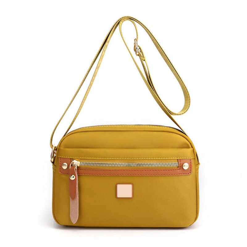 Nylon Fashion Cross-body Bag(Yellow)