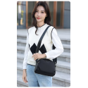 Nylon Cloth Shoulder Bag (Black)
