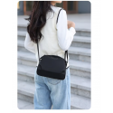 Nylon Cloth Shoulder Bag (Black)