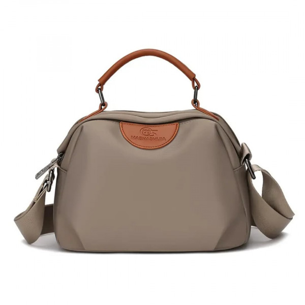 Nylon Cloth Shoulder Bag (Grey)