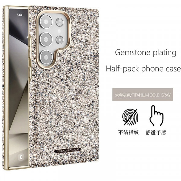 Fashion Electroplating Glitter Bling Magnetic Case for Samsung , Sparkle, Style & Wireless Convenience