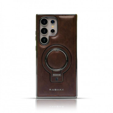 RMBMAX High-End Compatible PU Leather MagSafe Stand Case For Samsung Galaxy S25ultra S24ultra S23ultra