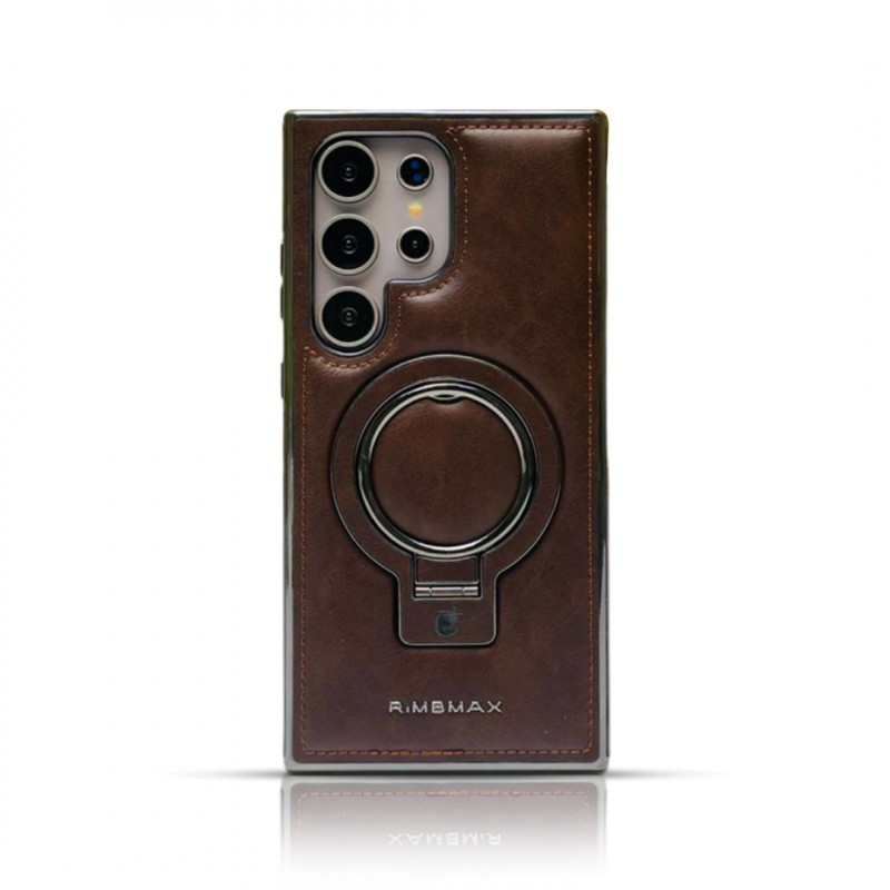 RMBMAX High-End Compatible PU Leather MagSafe Stand Case For Samsung Galaxy S25ultra S24ultra S23ultra