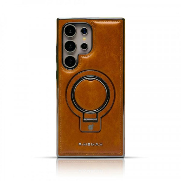 RMBMAX High-End Compatible PU Leather MagSafe Stand Case For Samsung Galaxy S25ultra S24ultra S23ultra
