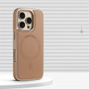 Luxury Business Plating Frame Leather Magnetic Wireless Charger Case for iPhone 13 To 16 Pro Max