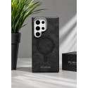 Suitable Plain Leather Electroplating Magnetic Wireless Charging Case For Samsung Galaxy Ultra Series