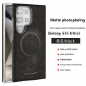 Suitable Plain Leather Electroplating Magnetic Wireless Charging Case For Samsung Galaxy Ultra Series