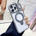 Premium Hard Rubber Bumper Camera & Magsafe Double Stand Case with Extra Lens Protector