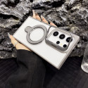 Premium Hard Rubber Bumper Camera & Magsafe Double Stand Case with Extra Lens Protector for Samsung Galaxy