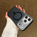 Carbon Texture Magsafe Magnetic Mechanical Style Phone Case For iPhone