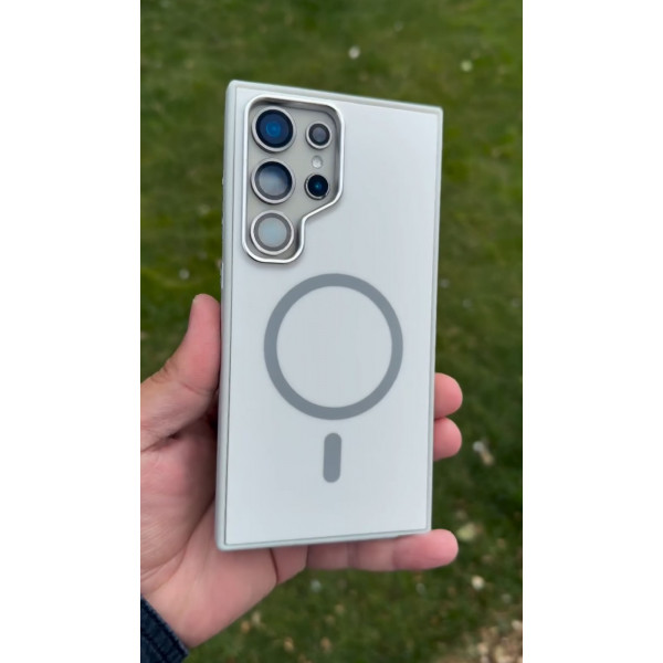 Luxury Shockproof MagSafe Magnetic Camera Metal Bumper Case for Samsung Galaxy
