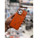 Case Pro Skin Feel PU Leather Magnetic Camera Glass Stand Case for iPhone