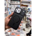 Case Pro Skin Feel PU Leather Magnetic Camera Glass Stand Case for iPhone