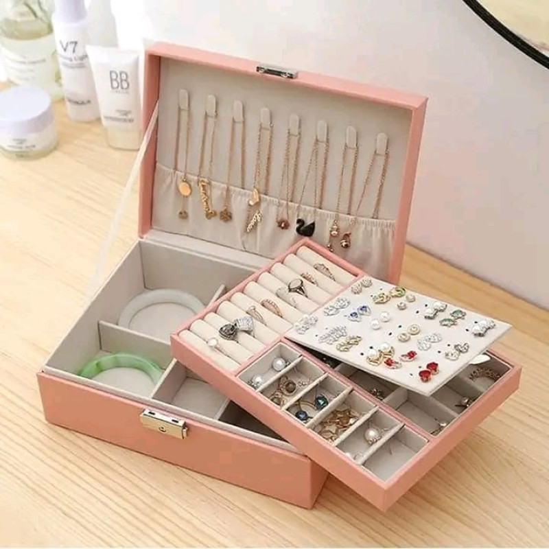 Double Layer Velvet High Quality Jewellery Box