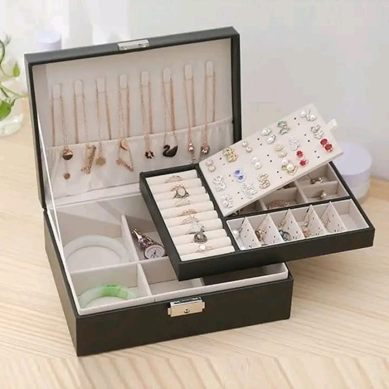 Double Layer Velvet High Quality Jewellery Box