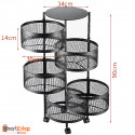 Multifunctional Rotating 5 layer Vegetable Rack