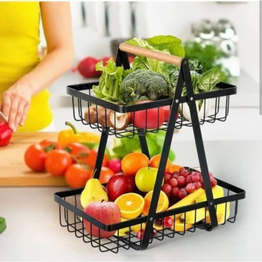 2-Layer Fruit Basket Rack
