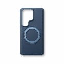 Magnetic Leather Phone Case with Integrated Ring Stand