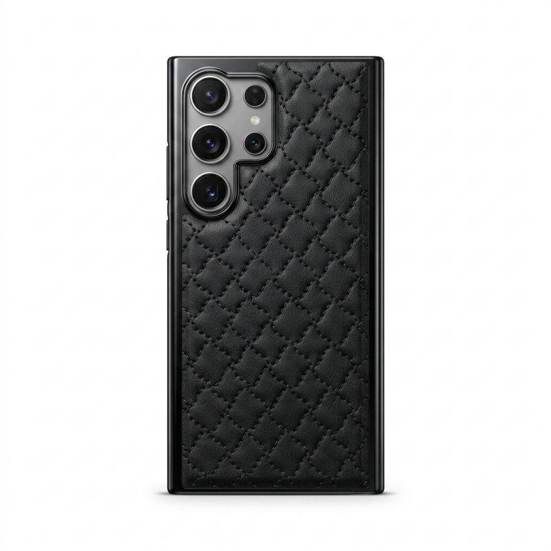 Luxury Quilted Leather Case for Samsung