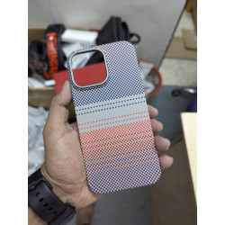 Ultra-thin Sunset Pure Carbon Fiber Magnetic  Case