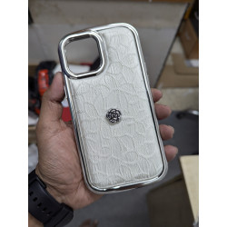 White Embossed Cloth Flower Case