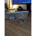 Wooden- Texture Cyber Armor Case With Magnetic Ring Kickstand