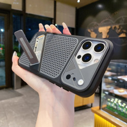 Rugged Mechanical Soft IPhone Case With Built-In Kickstand
