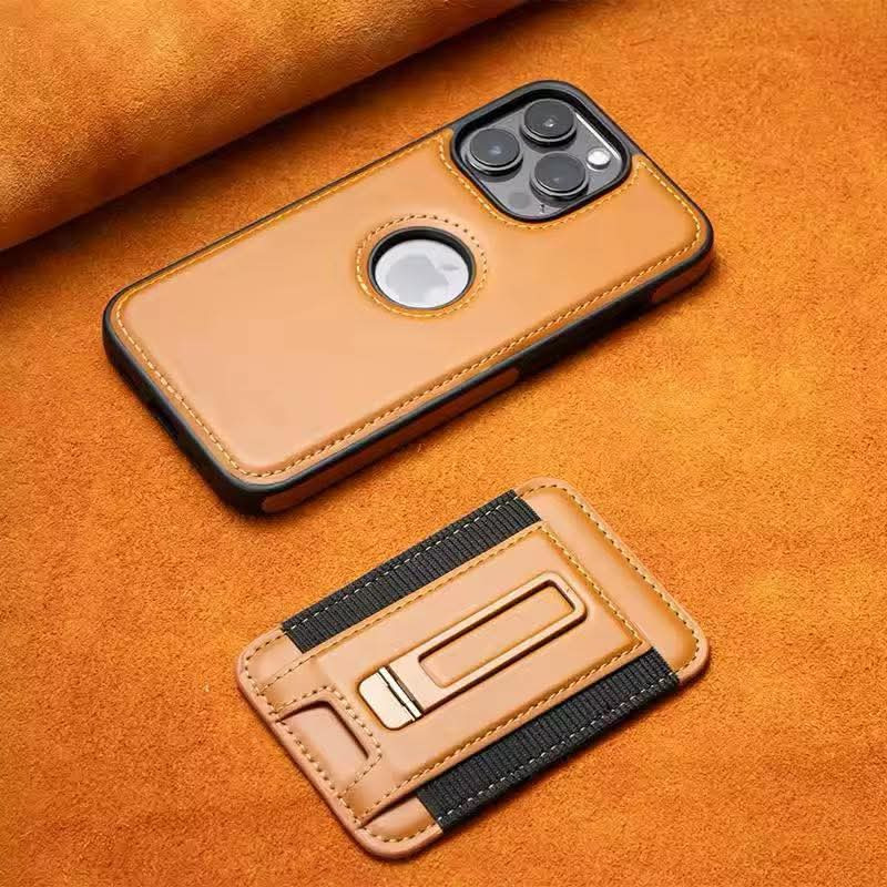 Leather with Wallet Case (Brown)