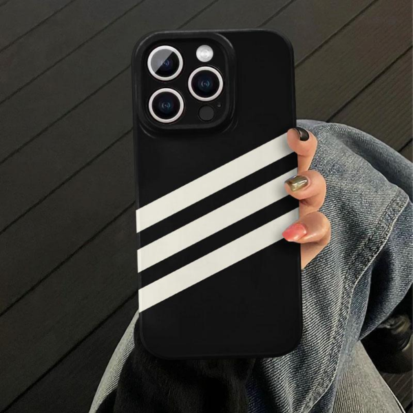 3D White Addis Strips Hard প্লাস্টিক Phone Case