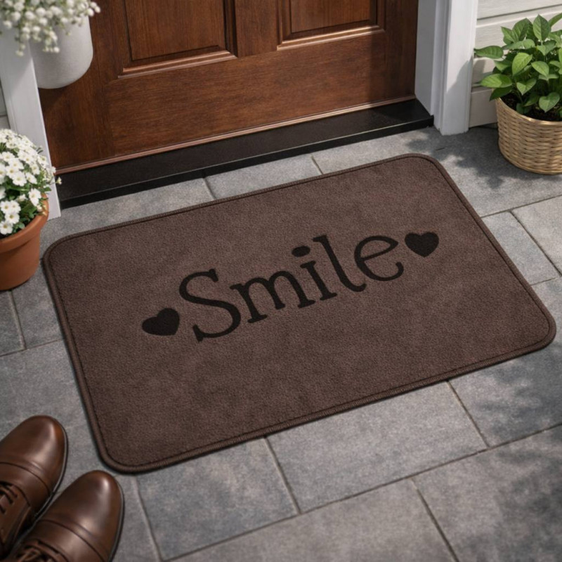 Smile Floor Mat (Coffee)