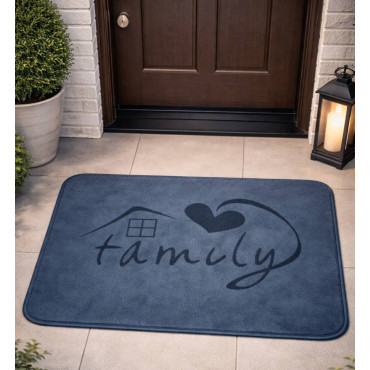 Family Floor Mat (Blue)