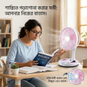 Rechargeable Fan With Light (Foldable)