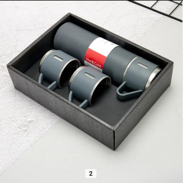 Vacuum Flask Set (Grey)