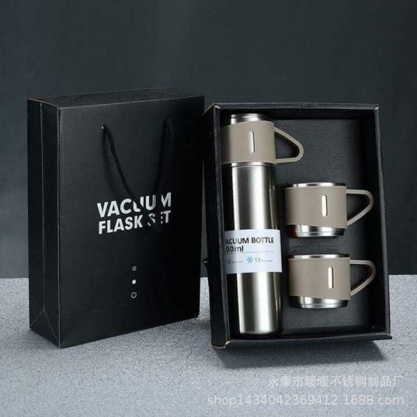 Vacuum Flask Set (Silver)