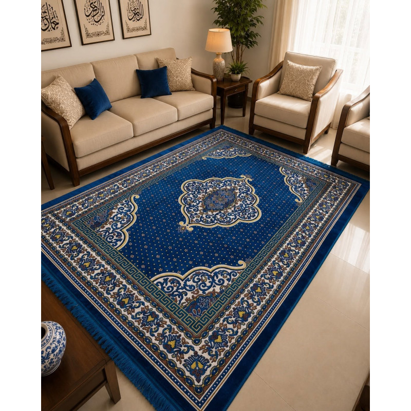 4.5'x6.5' Turkish Floor Galicha (Blue-1)