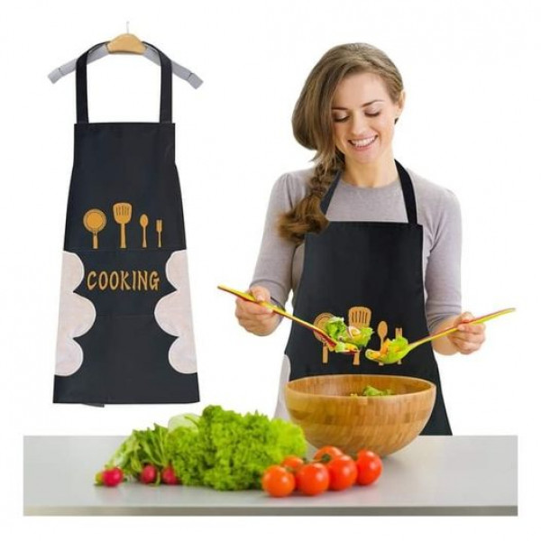 Water-Proof Kitchen Apron (Black)